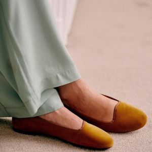 Sézane Loraine slippers velvet ochre size 39